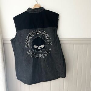 Sold Out Harley-Davidson Men’s XL Willie G Skull Blowout Charcoal Gray Vest